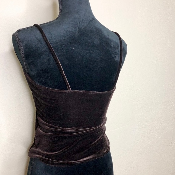 VTG brown velvet crop top - Picture 2 of 2